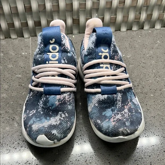 Adidas Blue and Pink Sneakers with Sporty Comfort size 3 1/2 - Picture 2 of 8